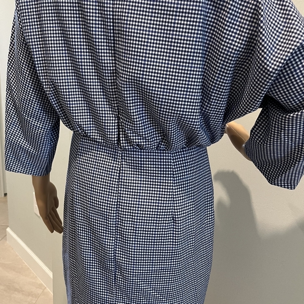 Trina Turk Amar Dress Navy & White Check Size 6    New With Tags - Picture 9 of 16